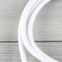 Textilkabel Lampenpendel 1-5m weiß mit E27 Fassung Kunststoff weiß