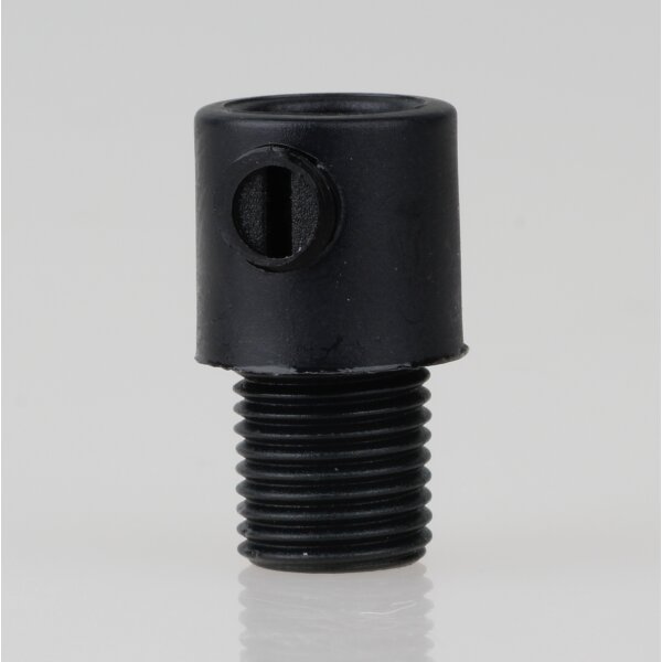 M10x1x10mm Klemmnippel Zugentlastung Schwarz mit Außengewinde aus Kunststoff