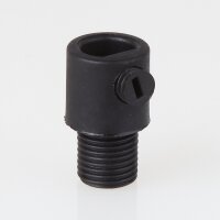 M10x1x10mm Klemmnippel Zugentlastung Schwarz mit Außengewinde aus Kunststoff