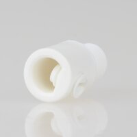 M10x1x10mm Klemmnippel Zugentlastung Weiß mit Außengewinde aus Kunststoff