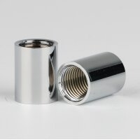 Verbindungs-Muffe Gewinde-Adapter verchromt M10x1...