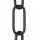 Lampen Metall-Kette 3,8 mm 20x47 | Schwarz lackiert | Zum Aufhängen schwerer Lampen & Kronleuchter | Belastbar bis 18 kg - Meterware