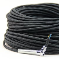 Textilkabel-Stoffkabel schwarz 4-adrig 4x0,75 extra...