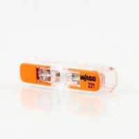 Wago 221-2411 Compact Verbindungsklemme 1-polig transparent für alle Leiterarten
