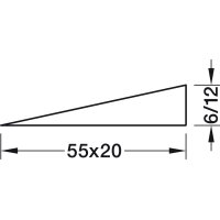 Häfele Universal Holzkeil 55x20x12 mm – Baukeil / Türstopper