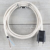 Textilkabel Anschlussleitung Zuleitung 1-5m kiesel mit...