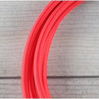 Textilkabel Anschlussleitung Zuleitung 1-5m rot mit Euro-Flachstecker