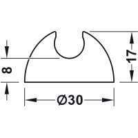 Häfele Bodenschoner 30 mm Kunststoff schwarz für Stühle
