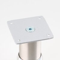 Häfele Möbelfuß 80 mm rund mit Platte & Höheneinstellung, Aluminium