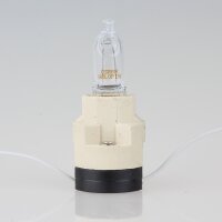 G9 Hochvolt-Halogen-Lampenfassung mit 15 cm PTFE-Leitung, Ø 26,5 mm