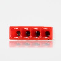 Wago 2273-204 Compact Verbindungsklemme 4-polig transparent/rot für NYM-J Kabel