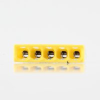 Wago 2273-205 Compact Verbindungsklemme 5-polig transparent/gelb für NYM-J Kabel