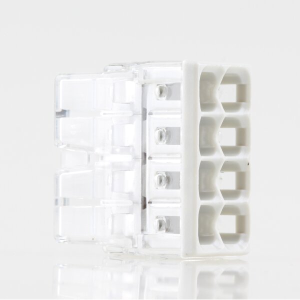 Wago 2273-208 Compact Verbindungsklemme 8-polig transparent/grau für NYM-J Kabel