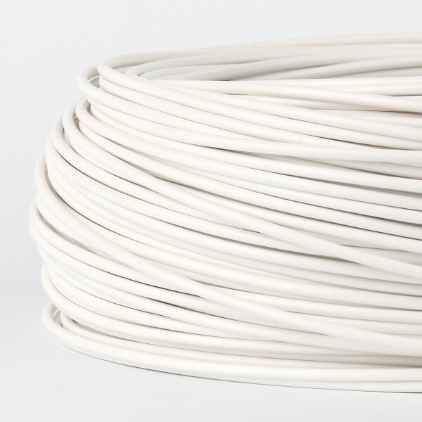 PVC Aderleitung Elektro-Kabel Stromkabel 1x0,75 mm² H05V-K weiß (NYA-F) flexibel - Meterware