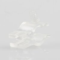 Kabelclip Kabelhalter Seilhalter-Clip für Stahlseile Lampen-Kabel 7.0-8.5mm + Drahtseil 1.0-2.0mm Kunststoff transparent