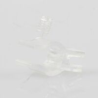 Kabelclip Kabelhalter Seilhalter-Clip für Stahlseile Lampen-Kabel 7.0-8.5mm + Drahtseil 1.0-2.0mm Kunststoff transparent