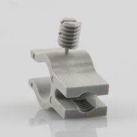 Kabelclip Kabelhalter Seilhalter-Clip für Stahlseile Lampen-Kabel 7.0-8.5mm + Drahtseil 1.0-2.0mm Kunststoff grau