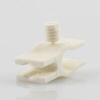 Kabelclip Kabelhalter Seilhalter-Clip für Stahlseile Lampen-Kabel 5.0-6.5mm + Drahtseil 1.0-2.0mm Kunststoff weiß