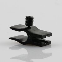 Kabelclip Kabelhalter Seilhalter-Clip für Stahlseile Lampen-Kabel 5.0-6.5mm + Drahtseil 1.0-2.0mm Kunststoff schwarz