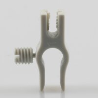 Kabelclip Kabelhalter Seilhalter-Clip für Stahlseile Lampen-Kabel 5.0-6.5mm + Drahtseil 1.0-2.0mm Kunststoff grau