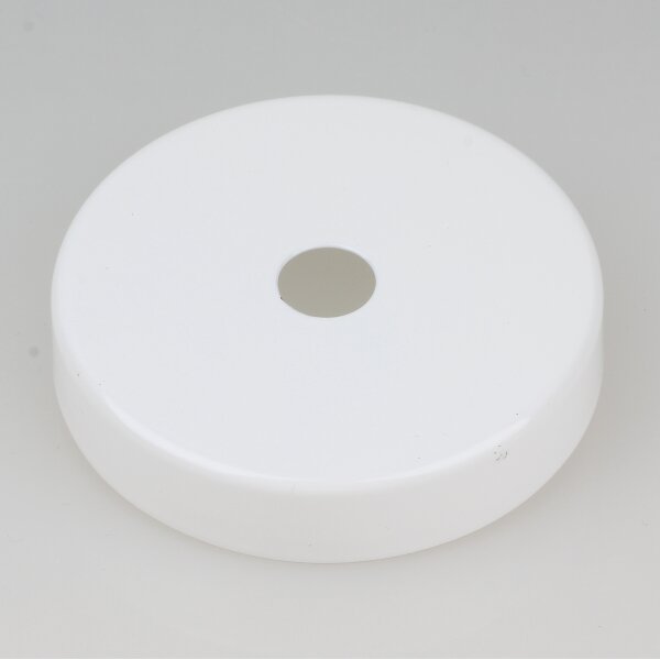 Lampen Abschluß Kaschierung weiß lackiert 57x11mm mit Mittelloch 10,2mm