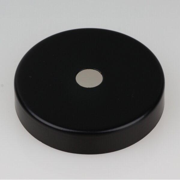 Lampen Abschluß Kaschierung schwarz lackiert 57x11mm mit Mittelloch 10,2mm